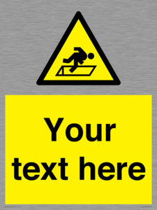 Custom Warning Hatch Sign